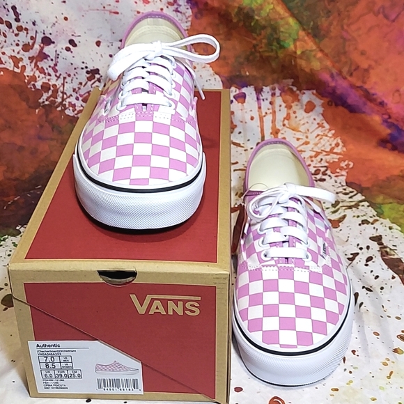 Vans purple lace up checkerboard women's size 9 - Picture 9 of 11